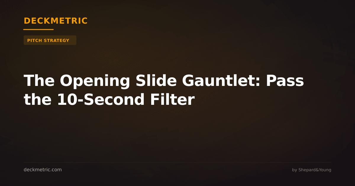 The Opening Slide Gauntlet: Pass the 10-Second Filter