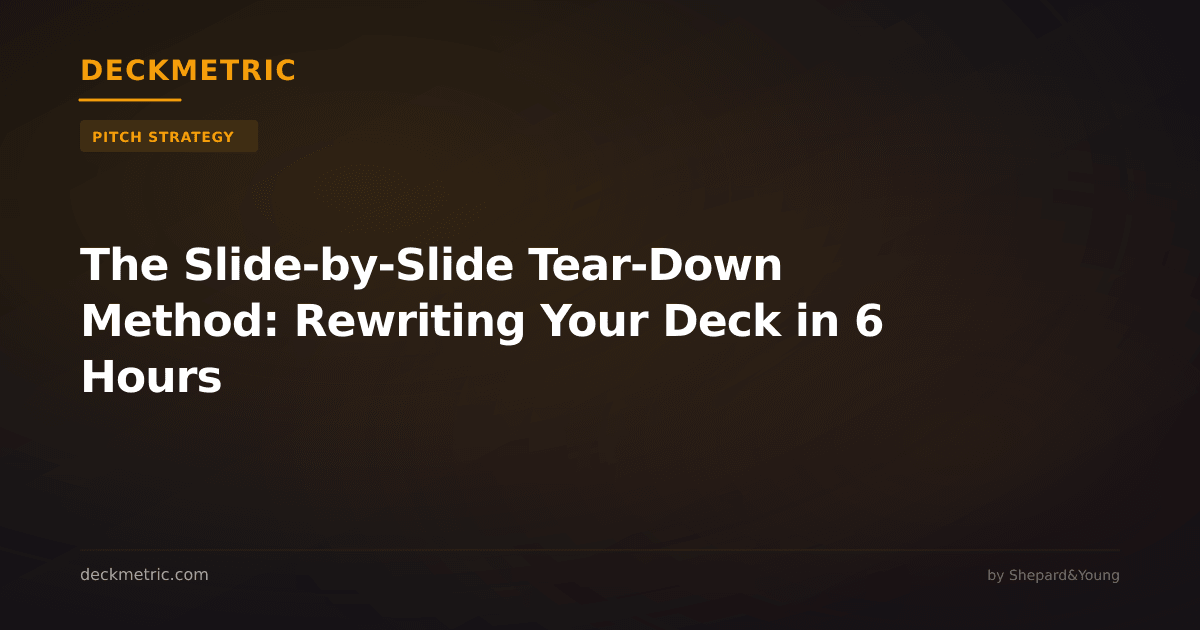 The Slide-by-Slide Tear-Down Method: Rewriting Your Deck in 6 Hours
