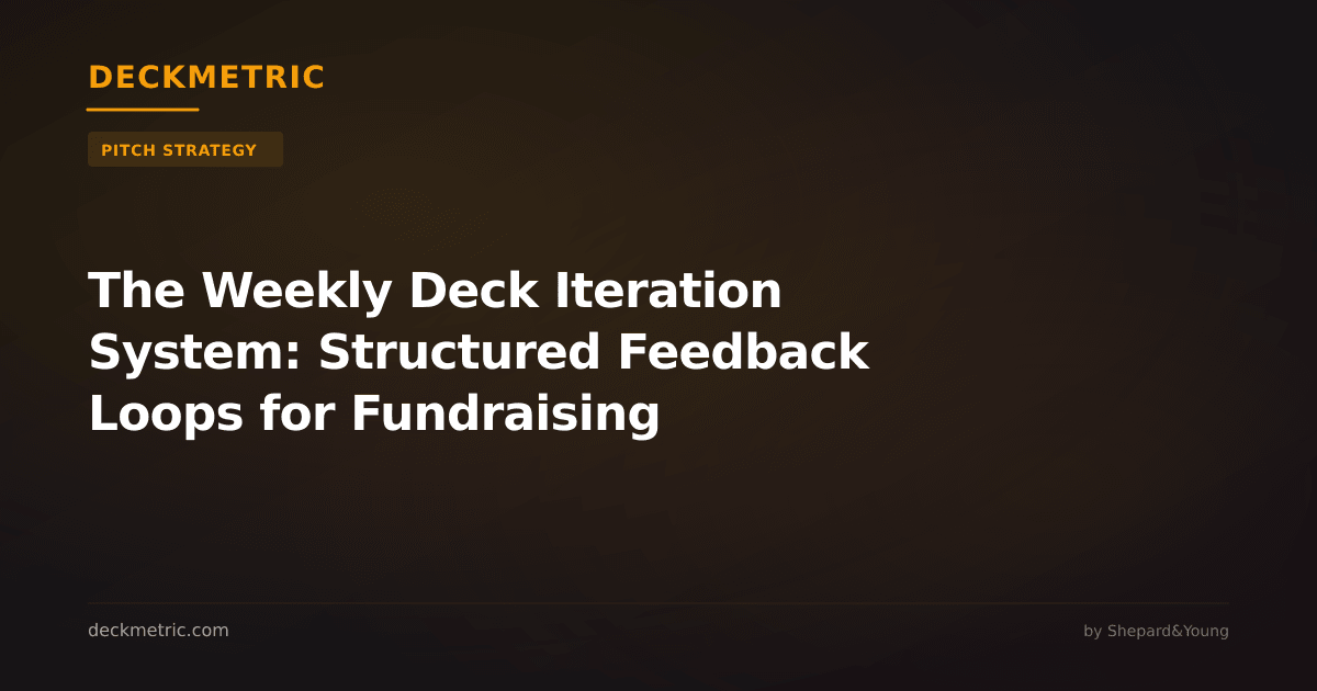 The Weekly Deck Iteration System: Structured Feedback Loops for Fundraising